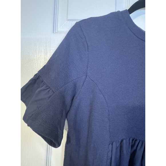 English Factory Dress S Navy Blue Babydoll T Shirt Short Sleeve Washable NWT - Picture 13 of 15